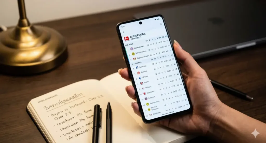 วิธีดูตารางคะแนนของลีกเยอรมันสำหรับนักเดิมพันมืออาชีพ
